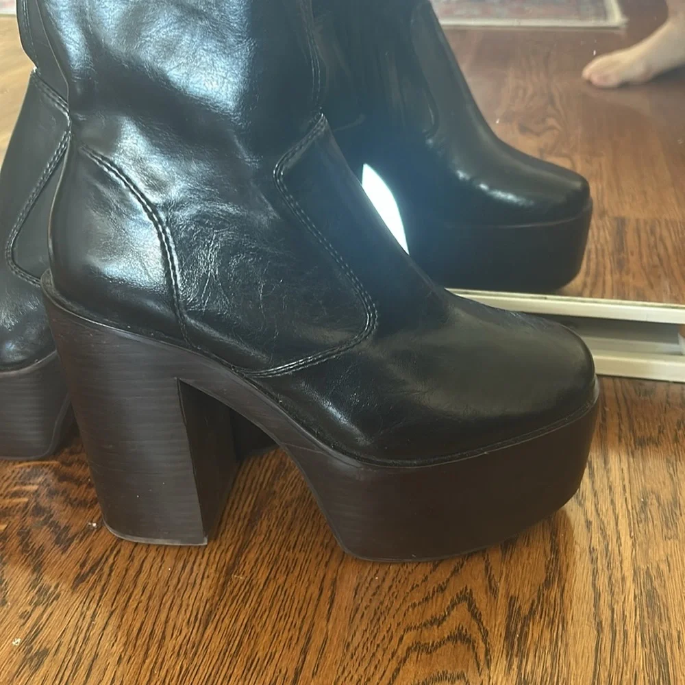 Jeffrey Campbell platform knee-high boots